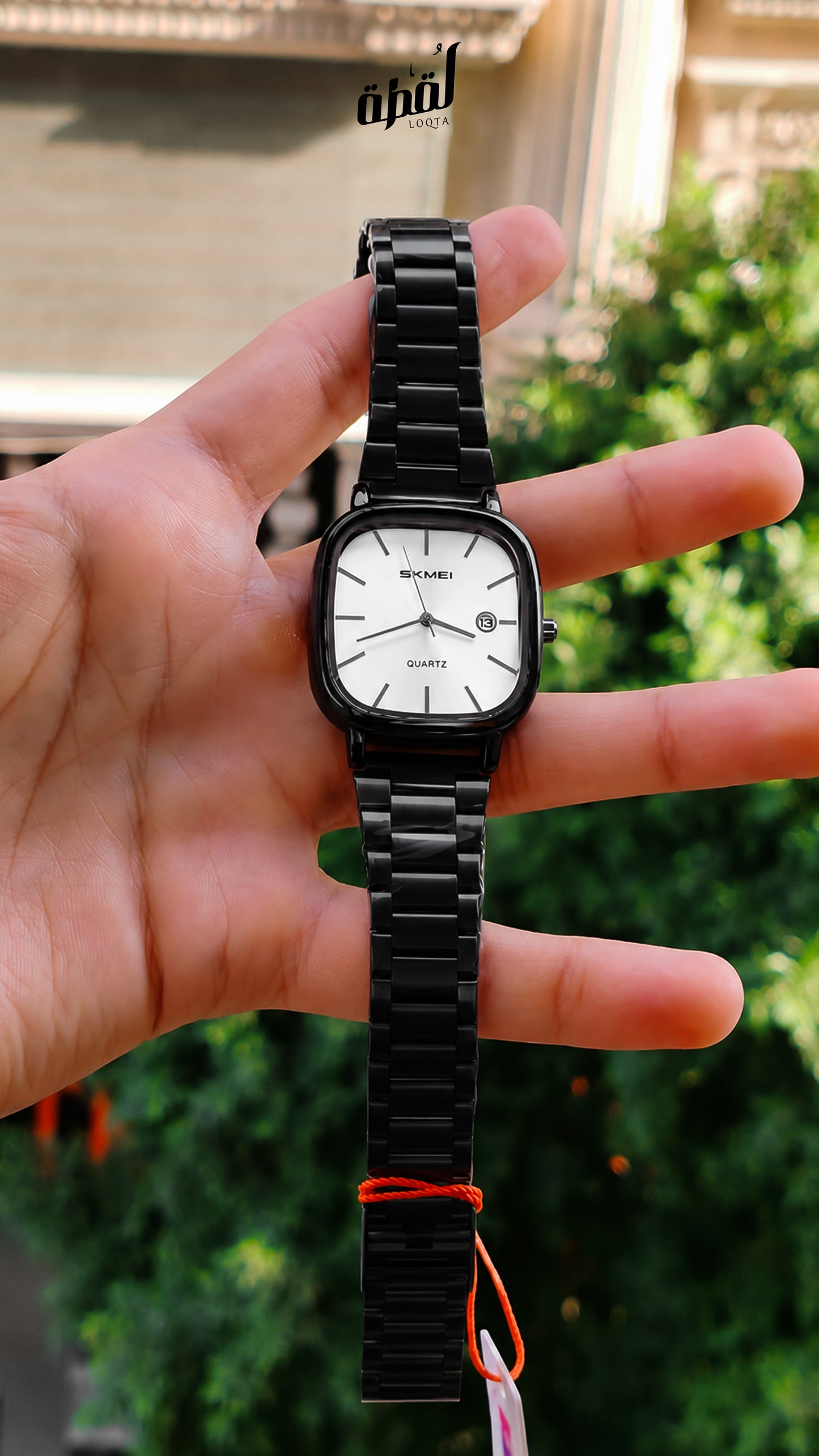 SKMEI Square Full Black - White Dial