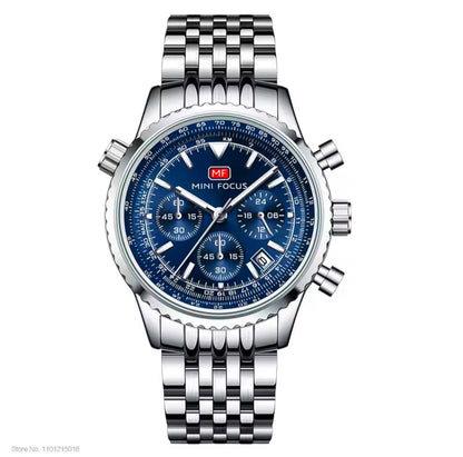 Mini Focus Jubilee Strap Chronograph - Blue Dial