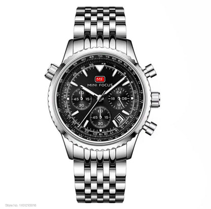 Mini Focus Jubilee Strap Chronograph - Black Dial