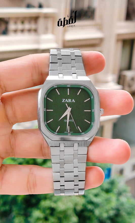 Zara Basic Square - Green Dial