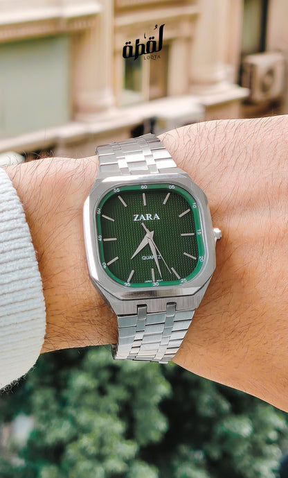 Zara Basic Square - Green Dial