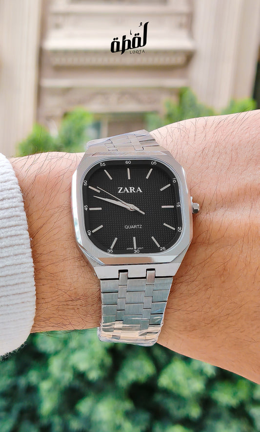 Zara Basic Square - Black Dial