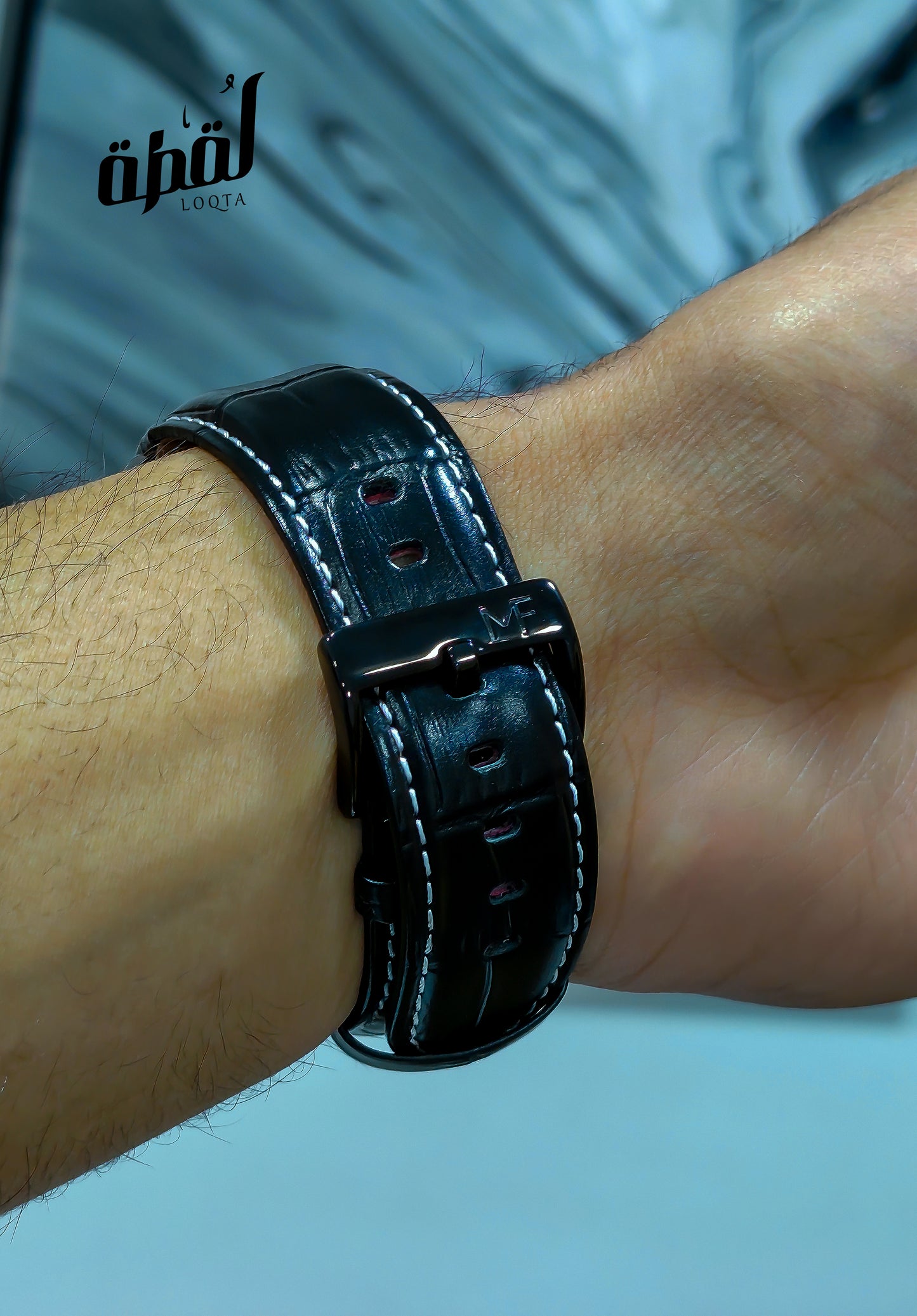 Mini Focus Genuine Leather Chronograph - Full Black