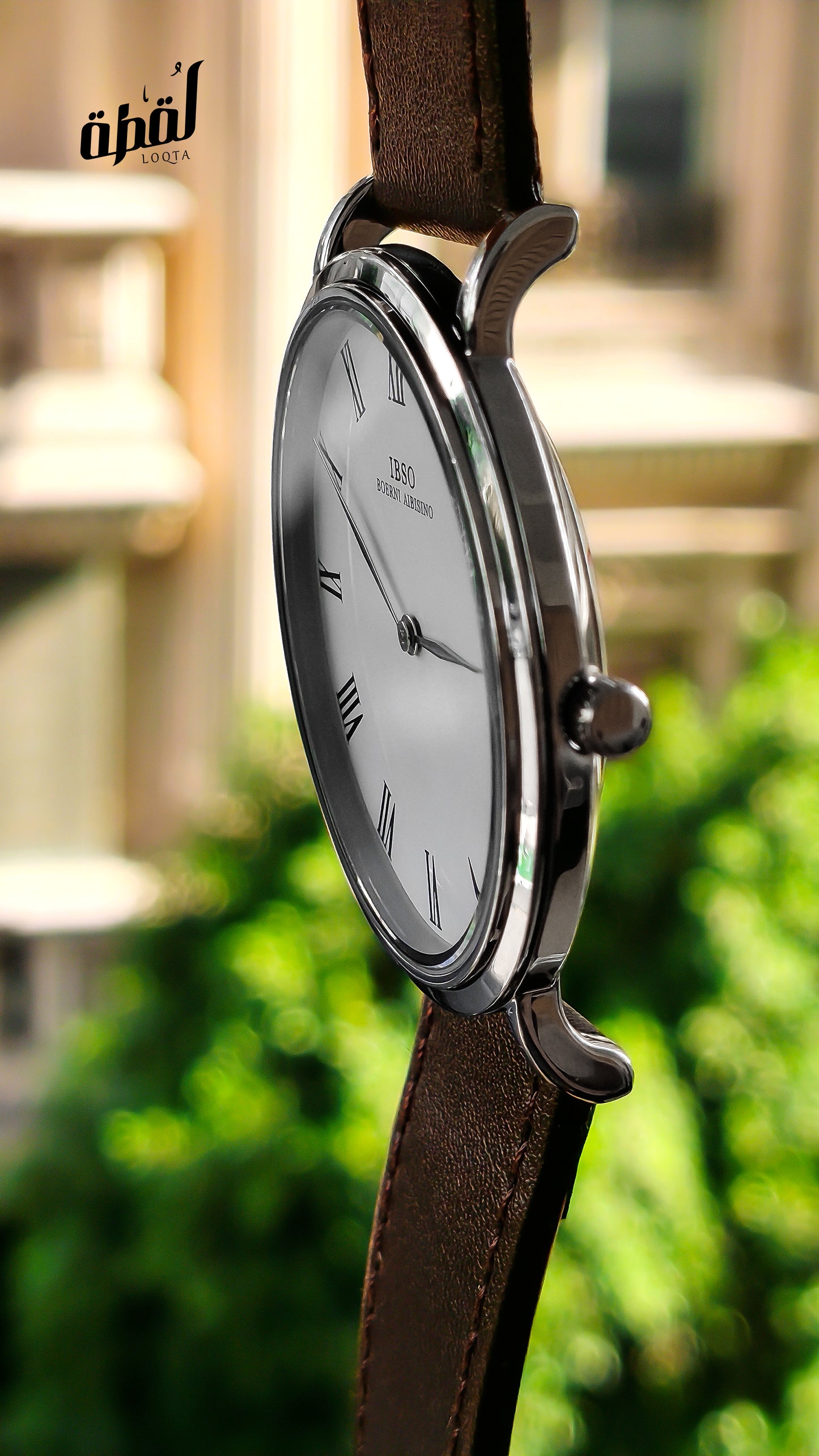 Ibso Brown Genuine Leather - White Dial