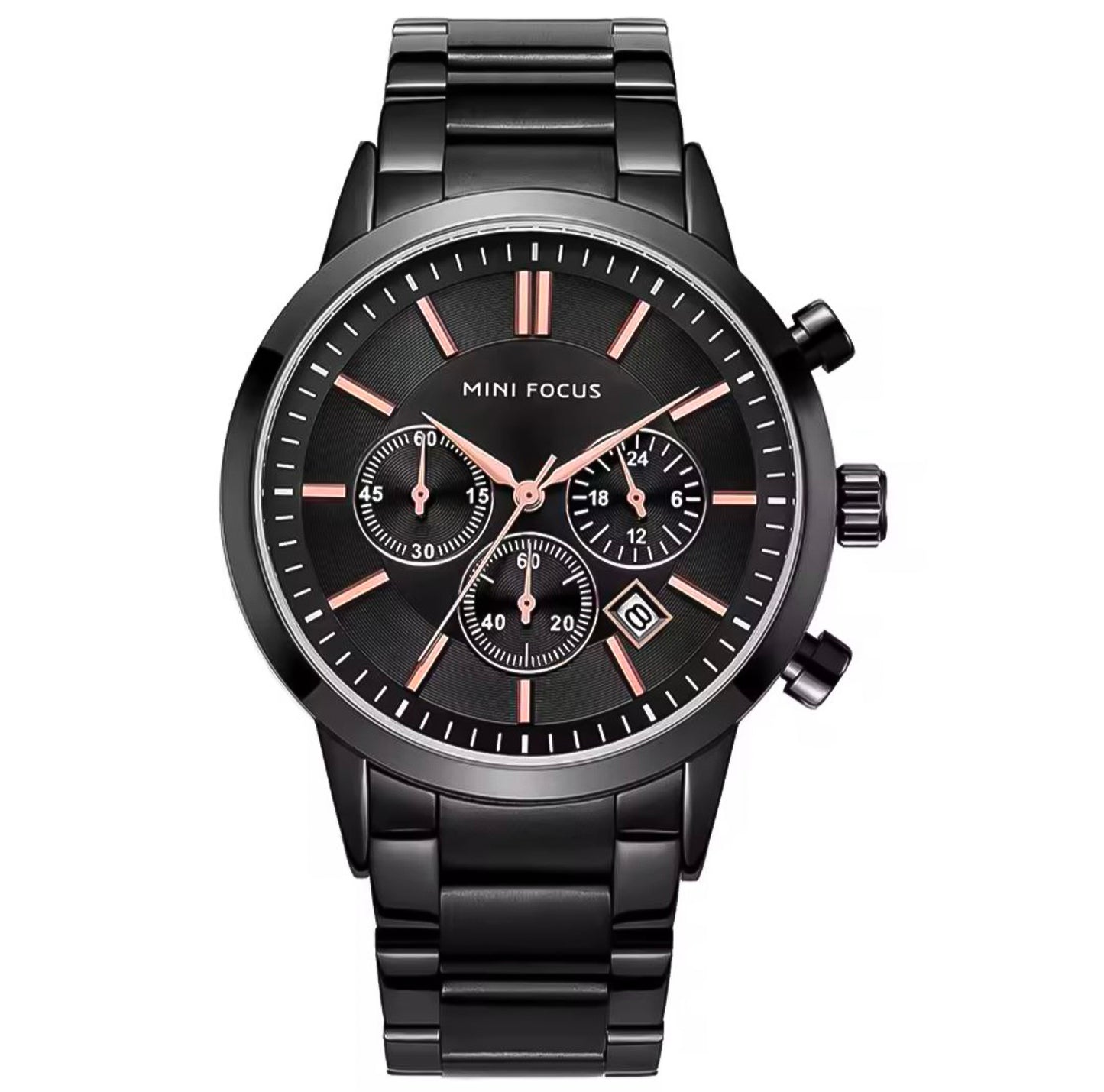 Mini Focus Black Chronograph - Black Dial