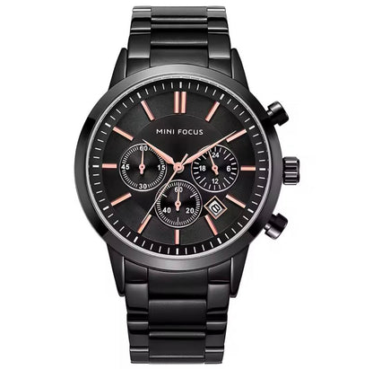 Mini Focus Black Chronograph - Black Dial