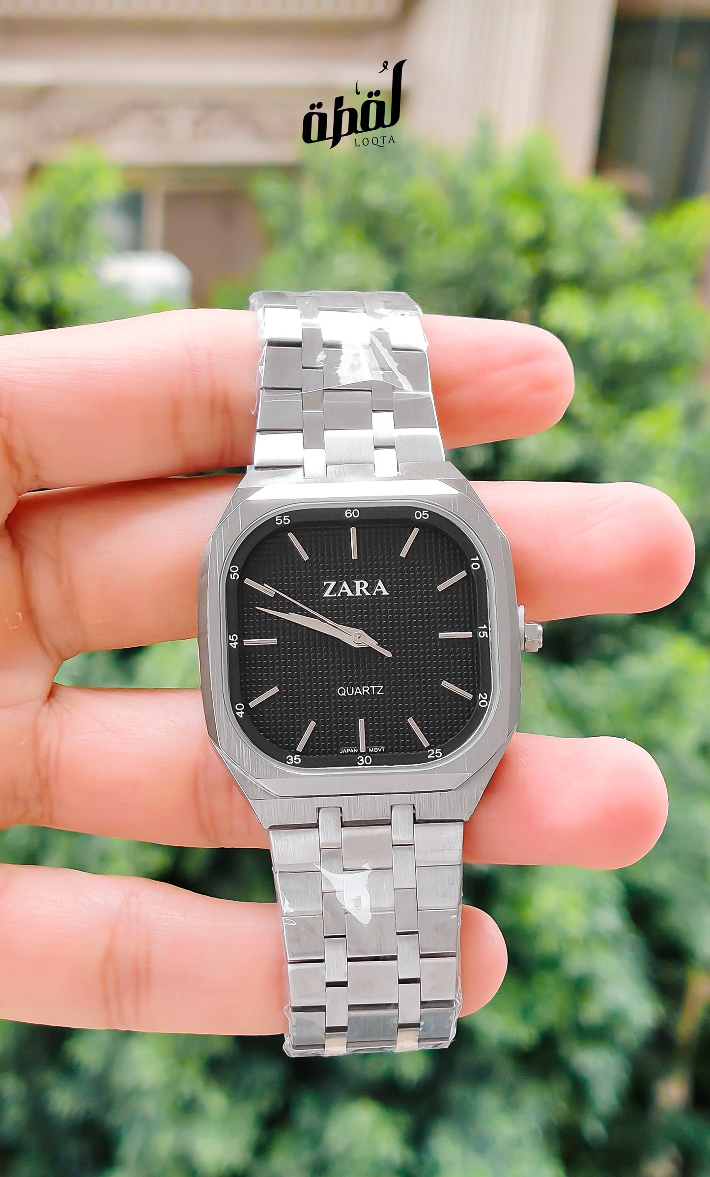 Zara Basic Square - Black Dial