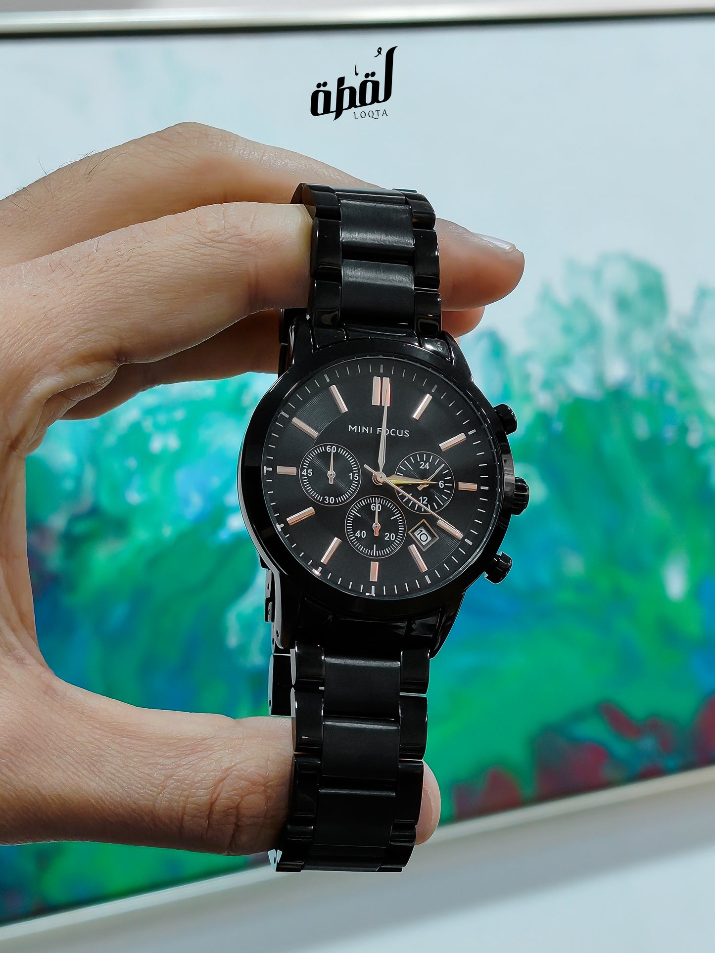 Mini Focus Black Chronograph - Black Dial