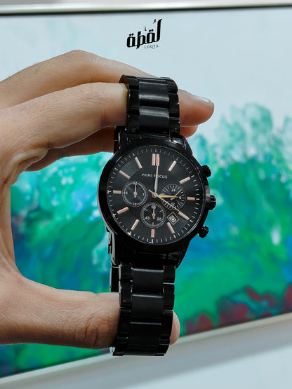 Mini Focus Black Chronograph - Black Dial