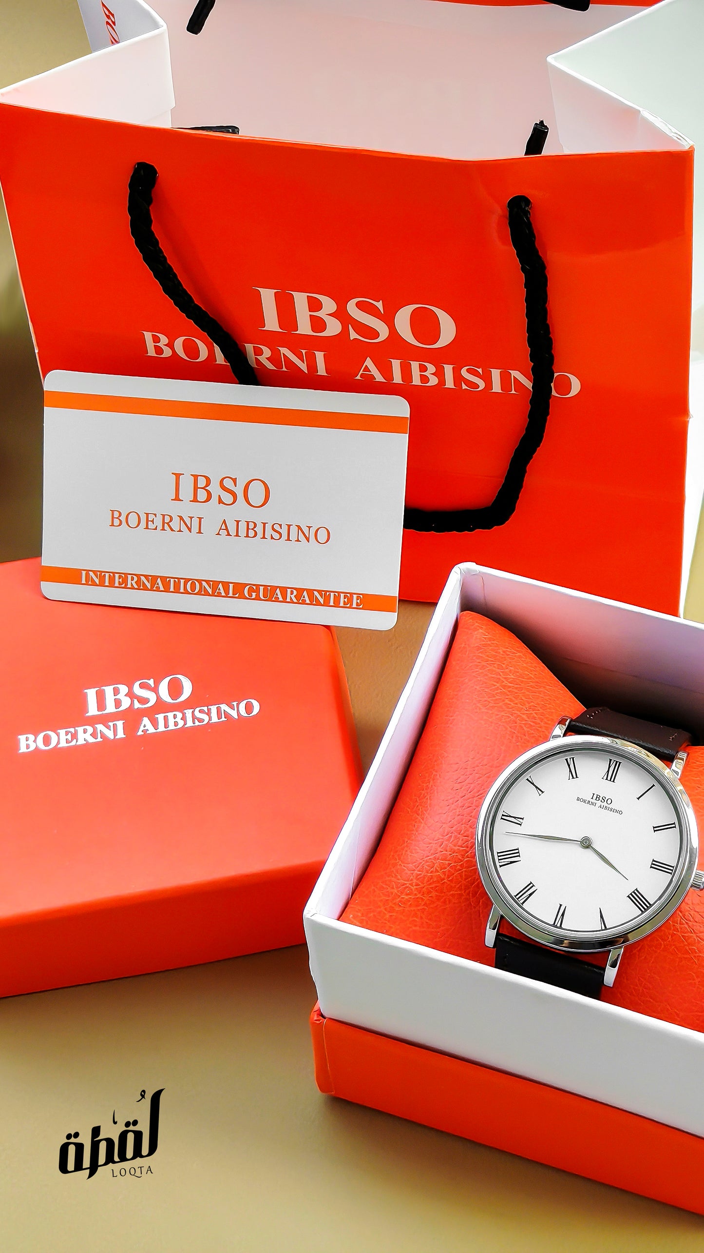 Ibso Brown Genuine Leather - White Dial