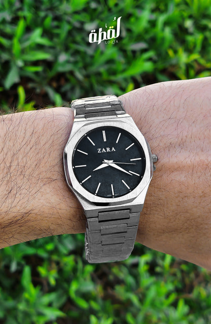 Zara Basic Steel - Black Dial
