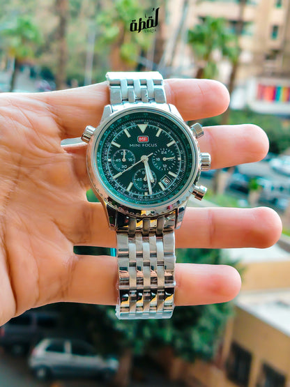 Mini Focus Jubilee Strap Chronograph - Green Dial
